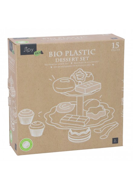 Jipy bio gebaks set etagere 15 delig