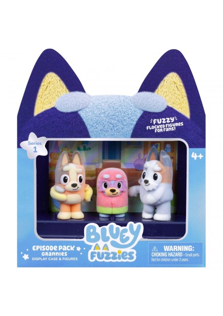 Bluey Fuzzies speelset met 3 figuren oma