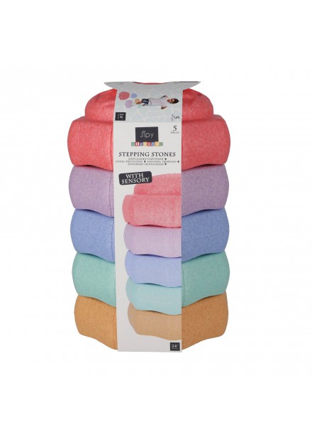 Stapblokken met sensory Jipy Discover 5 stuks pastel kleuren