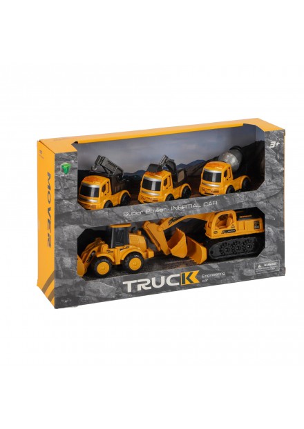 Bouwvoertuigen set 5 stuks