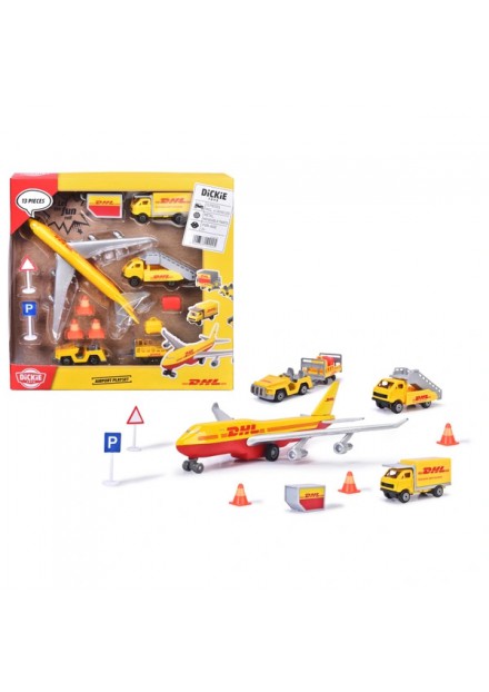 DHL Die cast vliegtuigset 13 delig Dickie