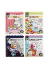 Kleurboek cute & comfy mini 10 x 10 cm 4 assorti