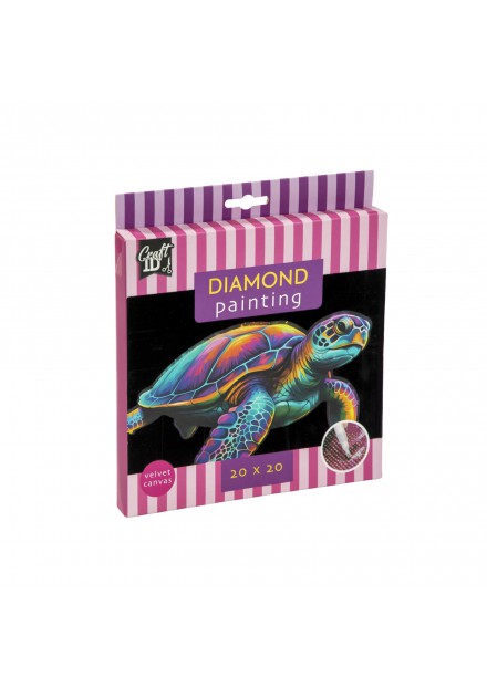 Diamond painting velvet canvas neon schildpad