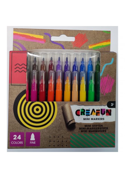 Mini markers stiften 24 stuks Creafun