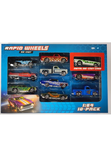 Rapid Wheels Auto die cast 10 pack
