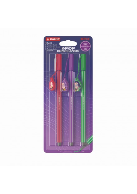 STABILO Pen 68 K-pop Demon Hunters met charm 3 stuks