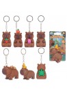 Capybara Sleutelhanger 3D 6 assorti 4-5cm