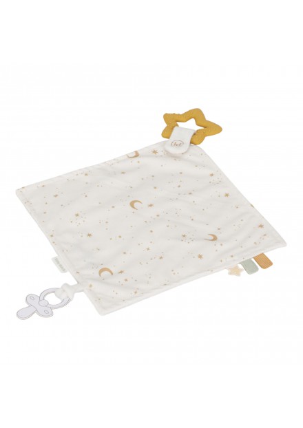 LD knuffeldoekje met bijtring newborn naturals