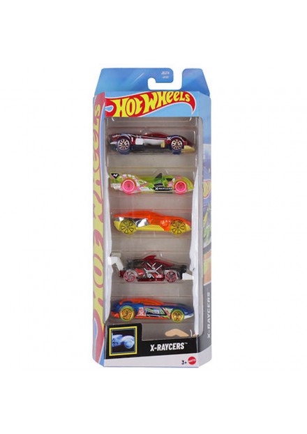 Hot Wheels Auto Diecast 5-Pack Raycers JKG 15