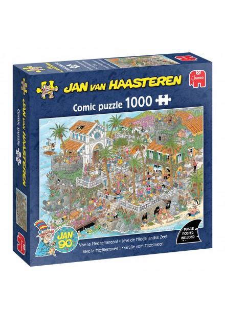 Puzzel Jan van Haasteren Leve De Middellandse Zee 1000 stukjes