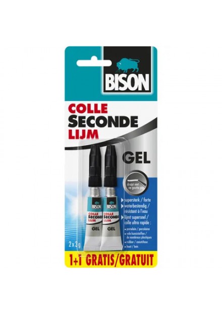 Bison Secondelijm Gel Blister 2 tubes 3 g