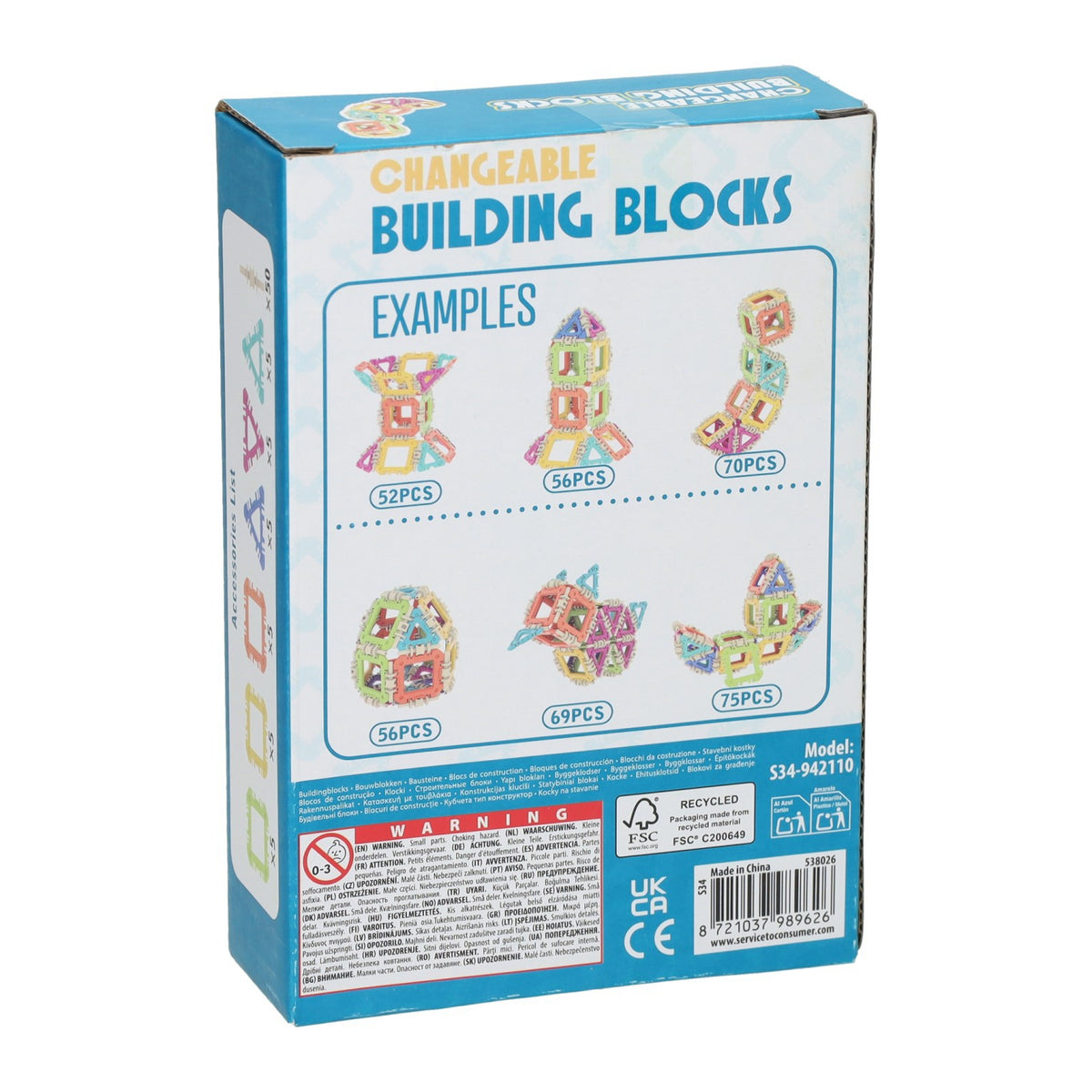 click Bouwblokken set 80 stuks 2