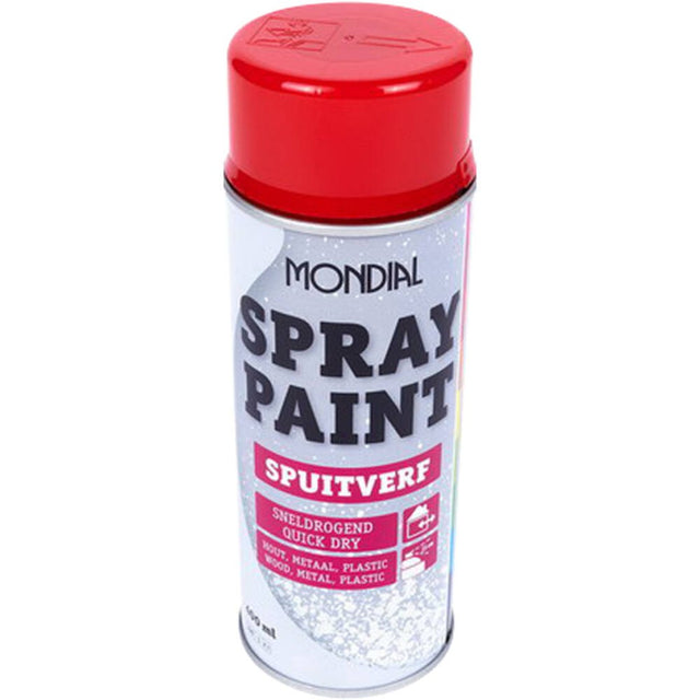 Mondial Spuitbus  Ral 3000 Hoogglans Vuurrood 400 ml