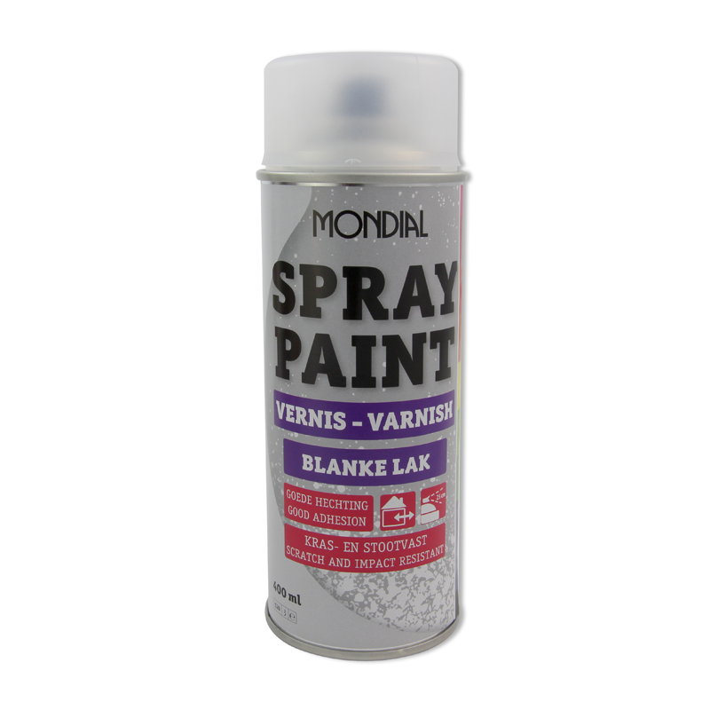 MONDIAL SPUITBUS BLANKE LAK ZIJDEGLANS 400ML