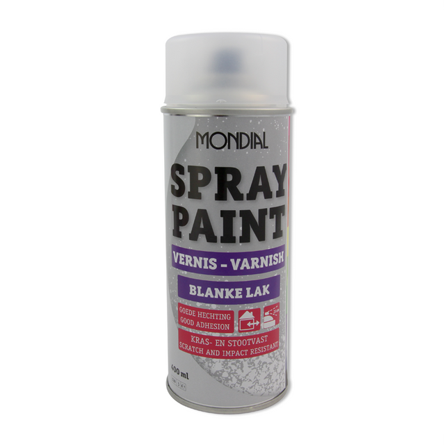 MONDIAL SPUITBUS BLANKE LAK ZIJDEGLANS 400ML