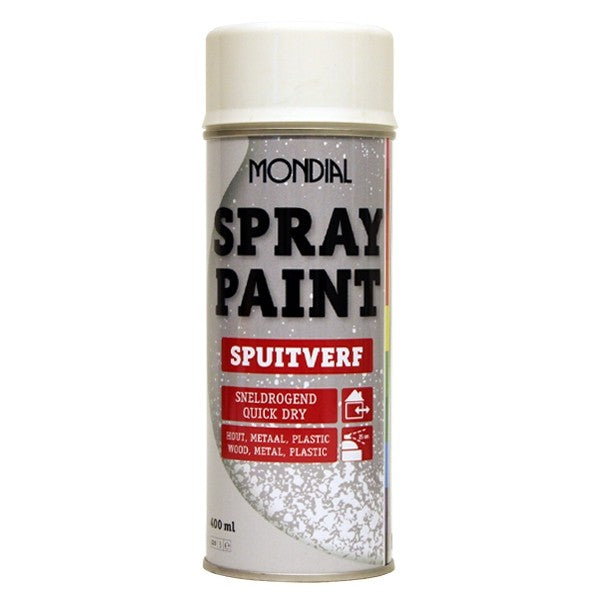 MONDIAL SPUITBUS RAL 9010 HOOGGLANS WIT 400ML