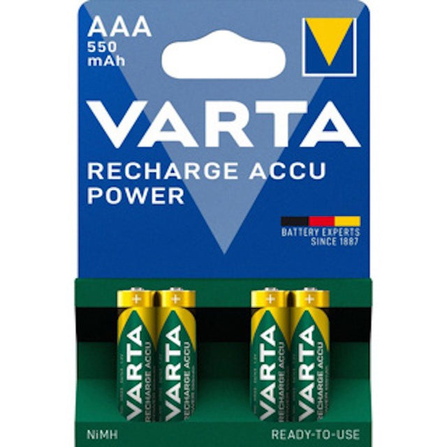 Batterijen AAA 4 Stuks Varta Oplaadbaar MAH 550