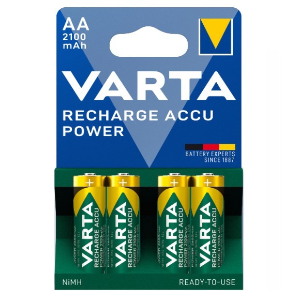 Batterijen AA 4 Stuks Varta Oplaadbaar MAH 2100