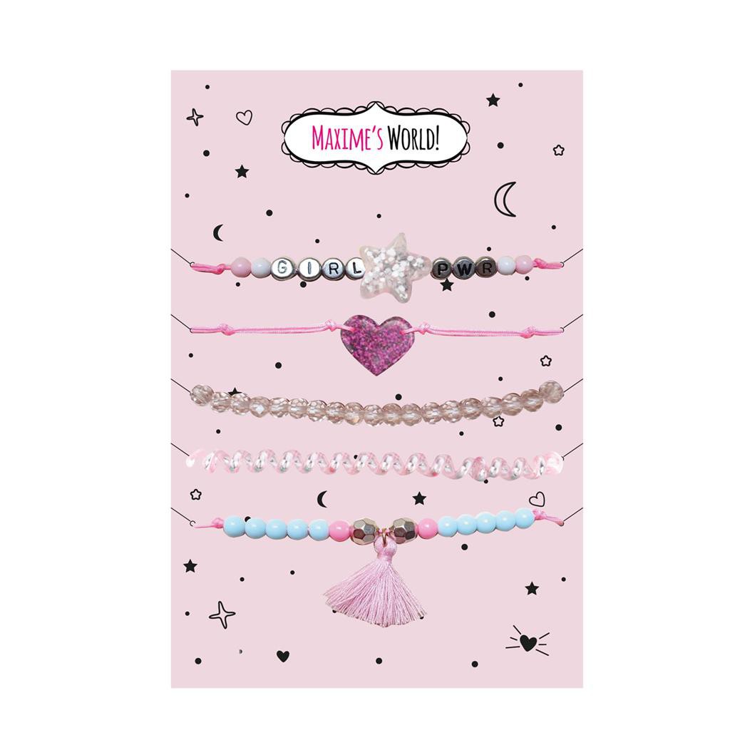 ARMBANDJES SET 5 STUKS HART