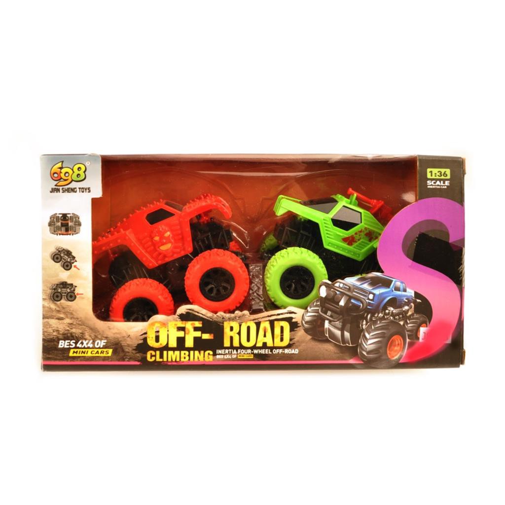 AUTO 4X4 OFF-ROAD DUO PACK ROOD / GEEL