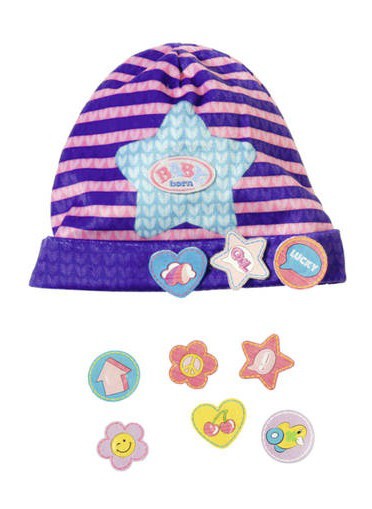 BABY born muts met grappige pins 43 cm paars 2