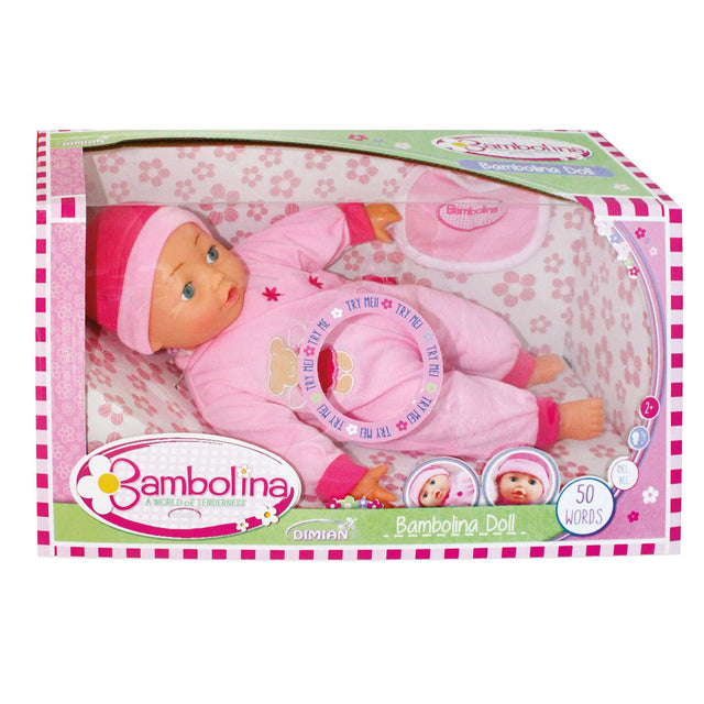 Bambolino pop 40 cm praat 50 Nederlandse zinnen
