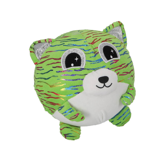 Pluchiez Bal bouncing furry kitty friendti 23 cm groen