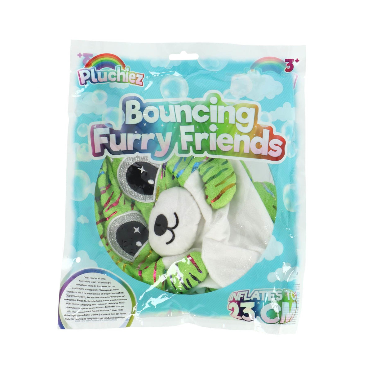 Pluchiez Bal bouncing furry kitty friendti 23 cm groen 2