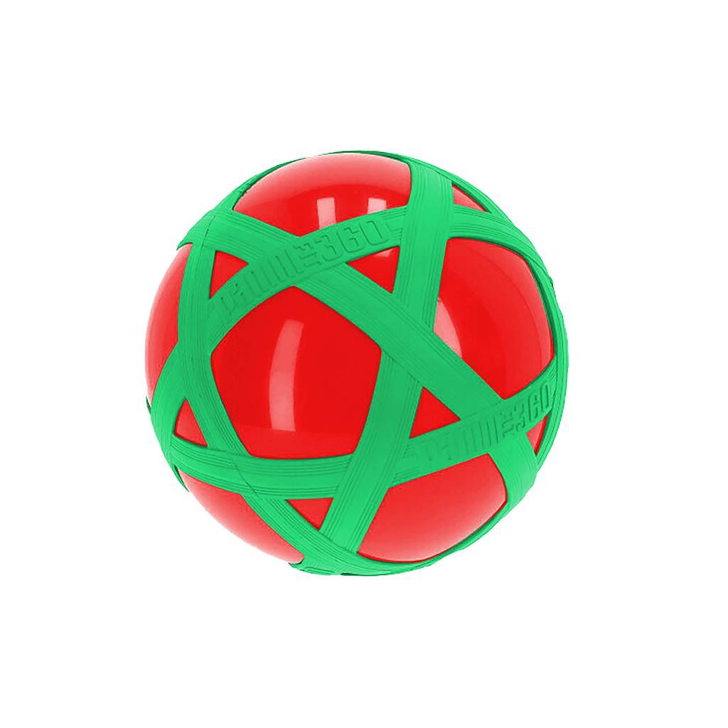 RODE CROSSBAL MET GROENE RUBBERBAND