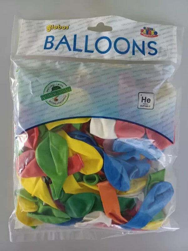 BALLON KLEUREN 100 STUKS latex ASSORTI
