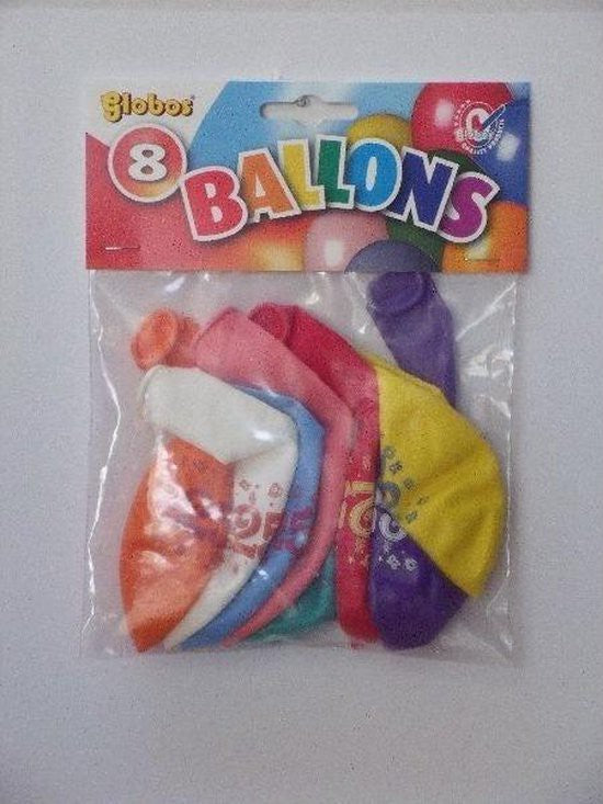 Ballonnen cijfer 25 no. 12 eenzijdig 8 stuks 2