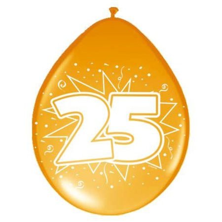 Ballonnen cijfer 25 no. 12 eenzijdig 8 stuks