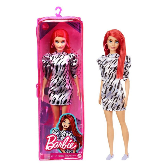 BARBIE FASHIONISTAS  POP ZWART WIT JURK NR 168