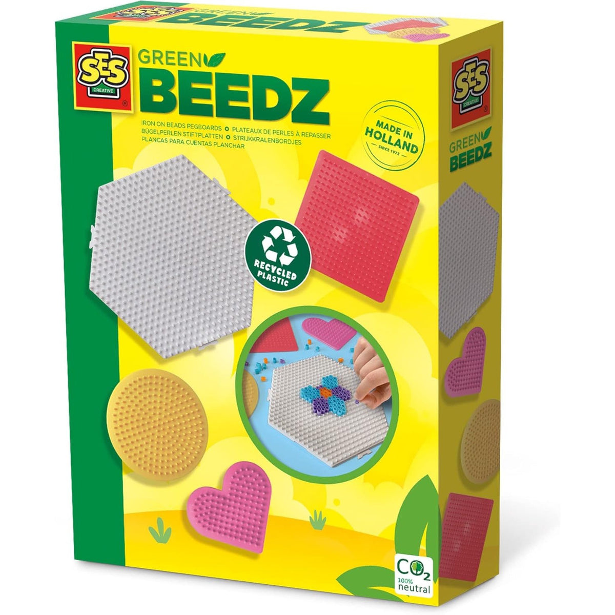 SES Creative - Green Beedz - 4 Strijkkralen Grondplaten