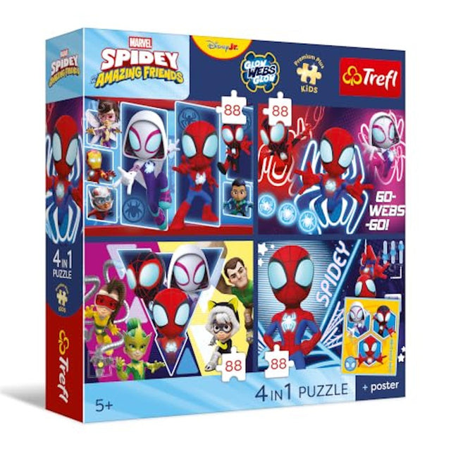 Trefl puzzel 4 in 1 Spidey en zijn vrienden 4x88