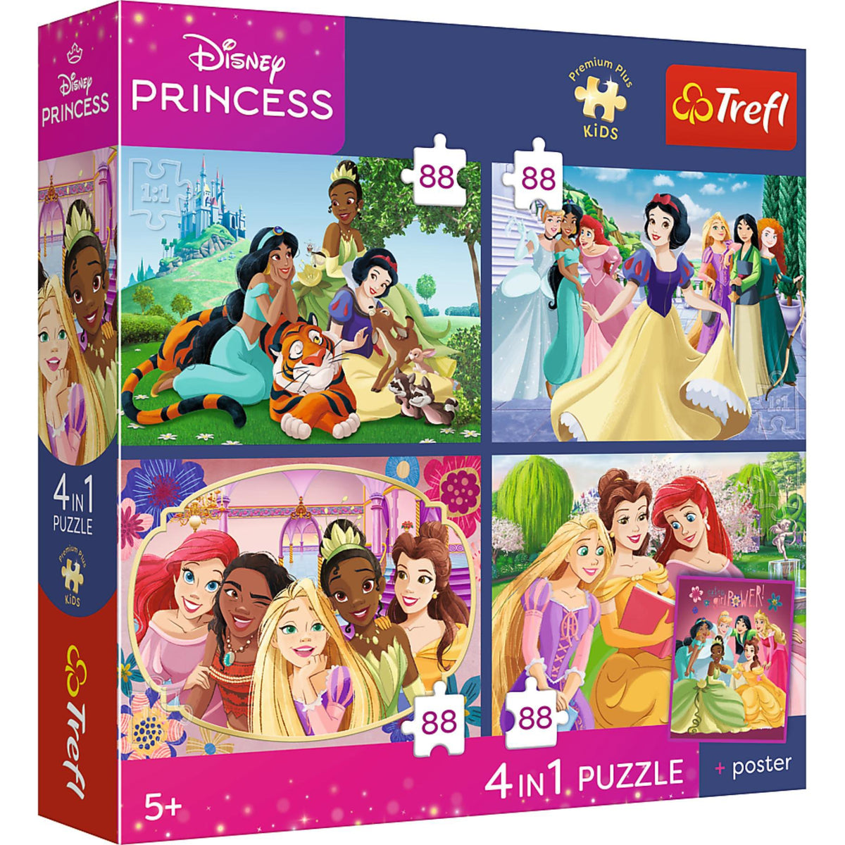 Trefl Puzzel 4 in 1Disney Princess 4x88