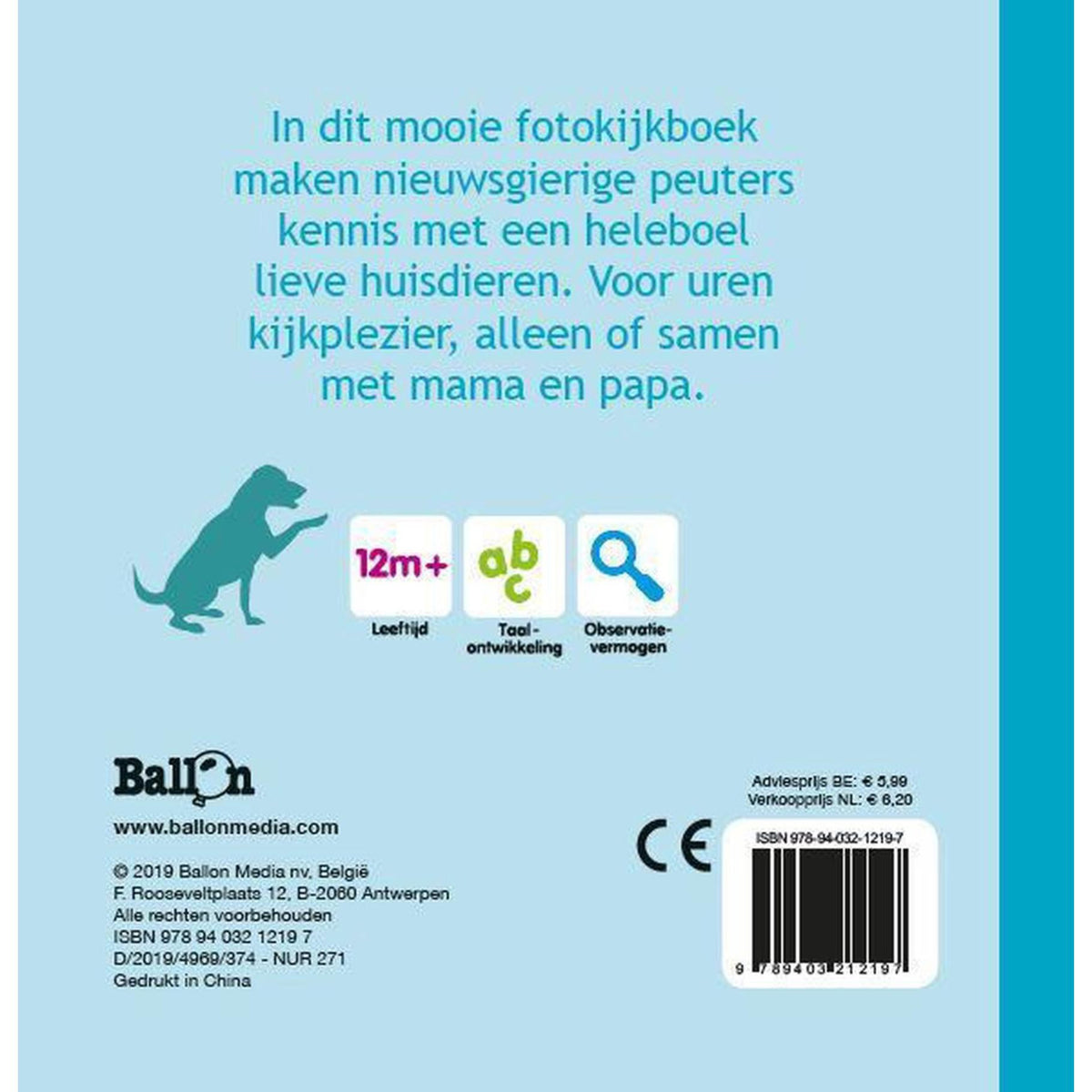 Dierenvriendjes Kartonboekje huisdieren ballon 2