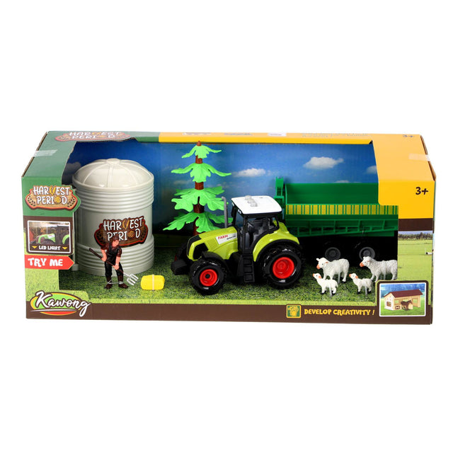 Tractor set met silo + accessoires licht+geluid B/O