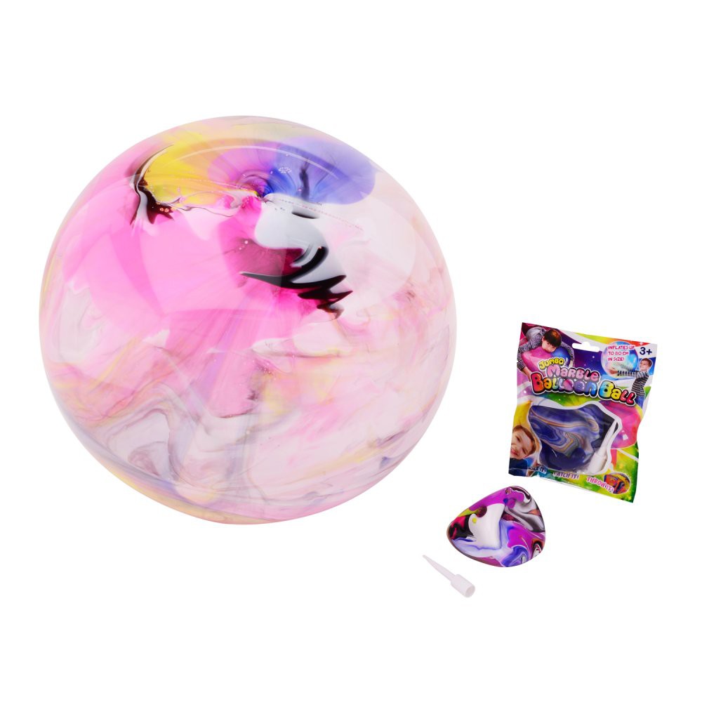 Bubble Bal Marble Opblaasbaar tot 80Cm assortie 2