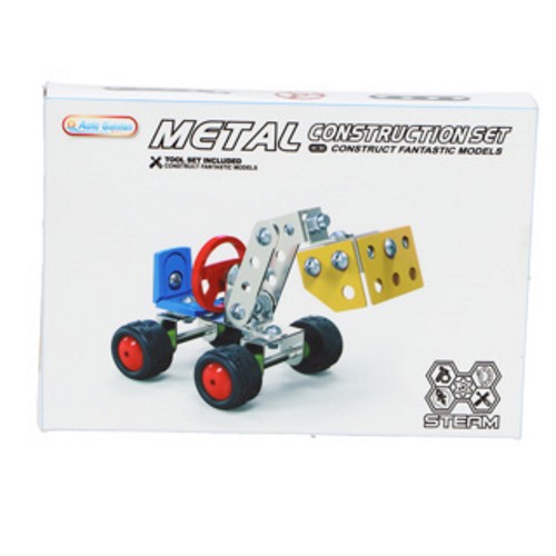 Constructieset voertuigen metaal 4 assorti 2