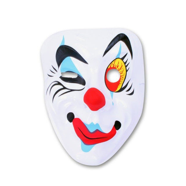 wandDecoratie masker Pierrot knipoog plastic
