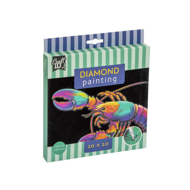 Diamond painting velvet canvas neon krab