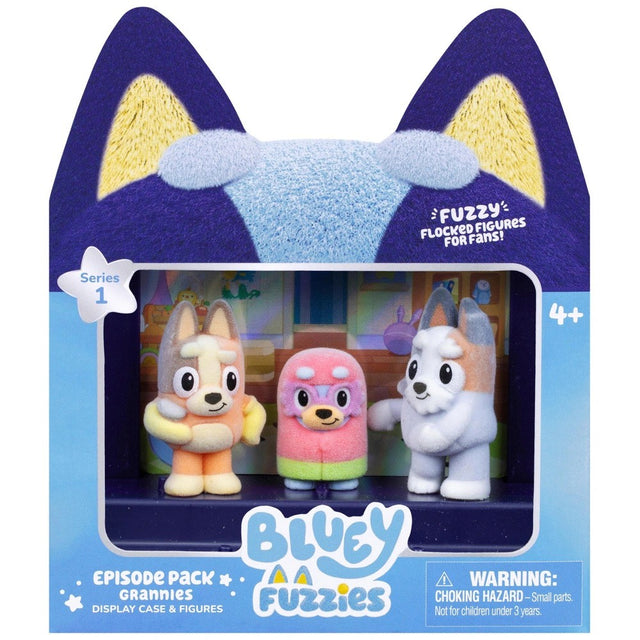 Bluey Fuzzies speelset met 3 figuren oma