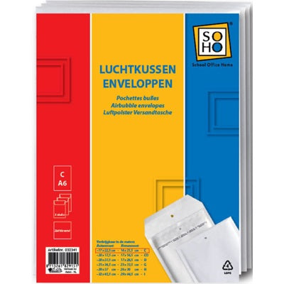 Envelop luchtkussen  A 6 set 3 stuks