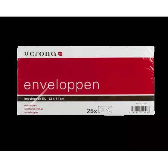 Enveloppen 25 stuks 110x220mm verona