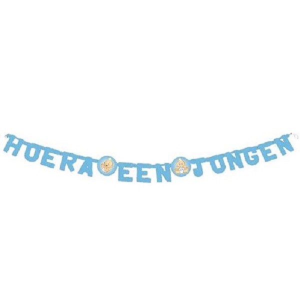 Letterguirlande Hoera een Jongen