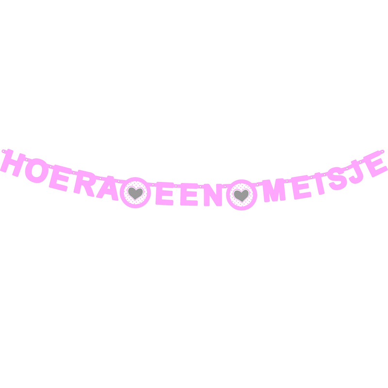 Letterguirlande Hoera een Meisje