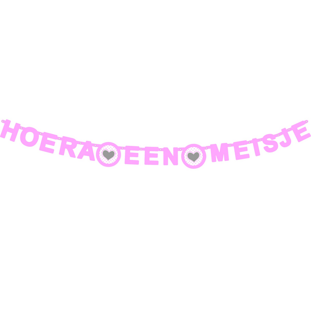 Letterguirlande Hoera een Meisje