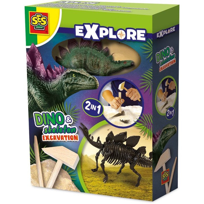 SES Creative Dino en skelet opgraven 2-in-1 - Stegosaurus