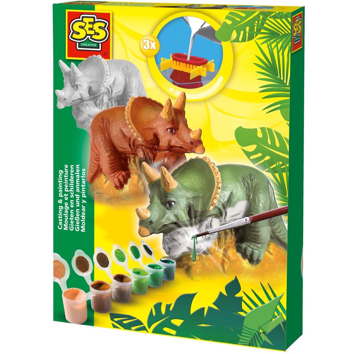 Ses Gipsgieten en schilderen triceratops
